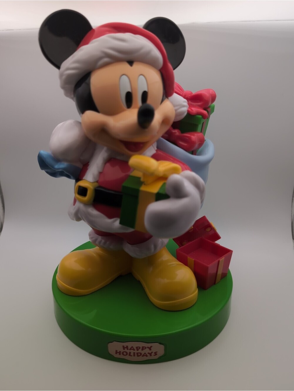 Disney Santa Mickey Mouse Christmas Candy Gumball Dispenser 11"